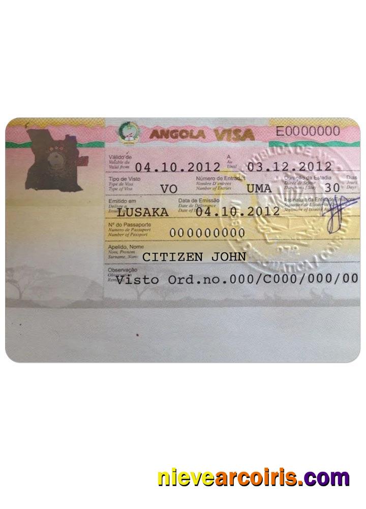 ANGOLA work visa